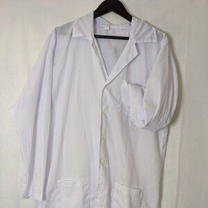 Men/Women Costume Doctor Coat White Size 2 XL